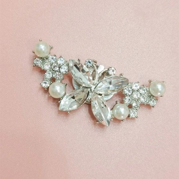 2pc Silver Embellished Rhinestone Shoe Clips – Elegant Crystal Accent for Heels, - Picture 9 of 11